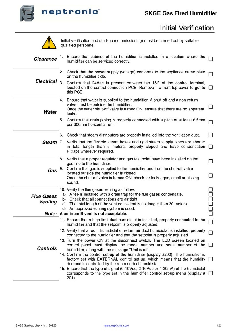 Neptronic SKGE User manual