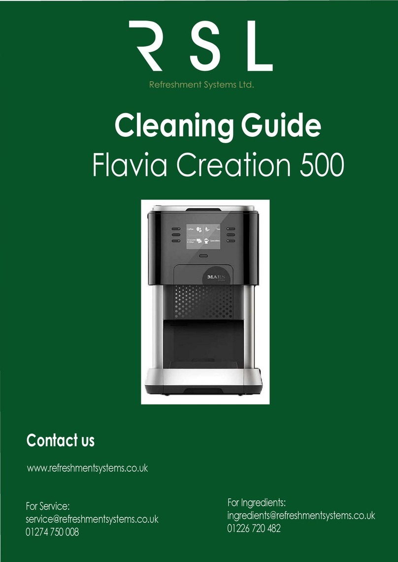 RSL Flavia Creation 500 Cleaning guide