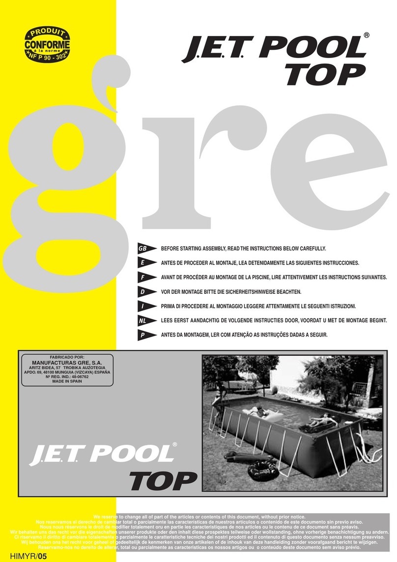 GRE J.E.T. POOL TOP User manual GRE J.E.T. POOL TOP User manual