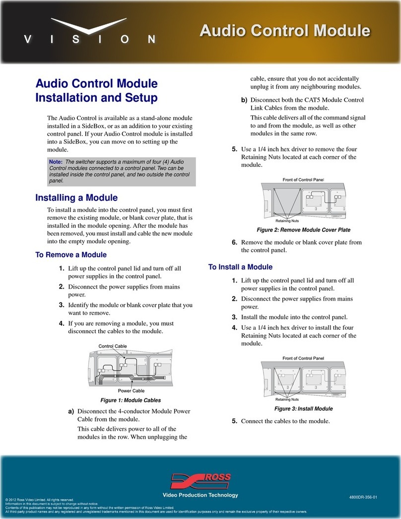 Ross Vision Audio Control Manual