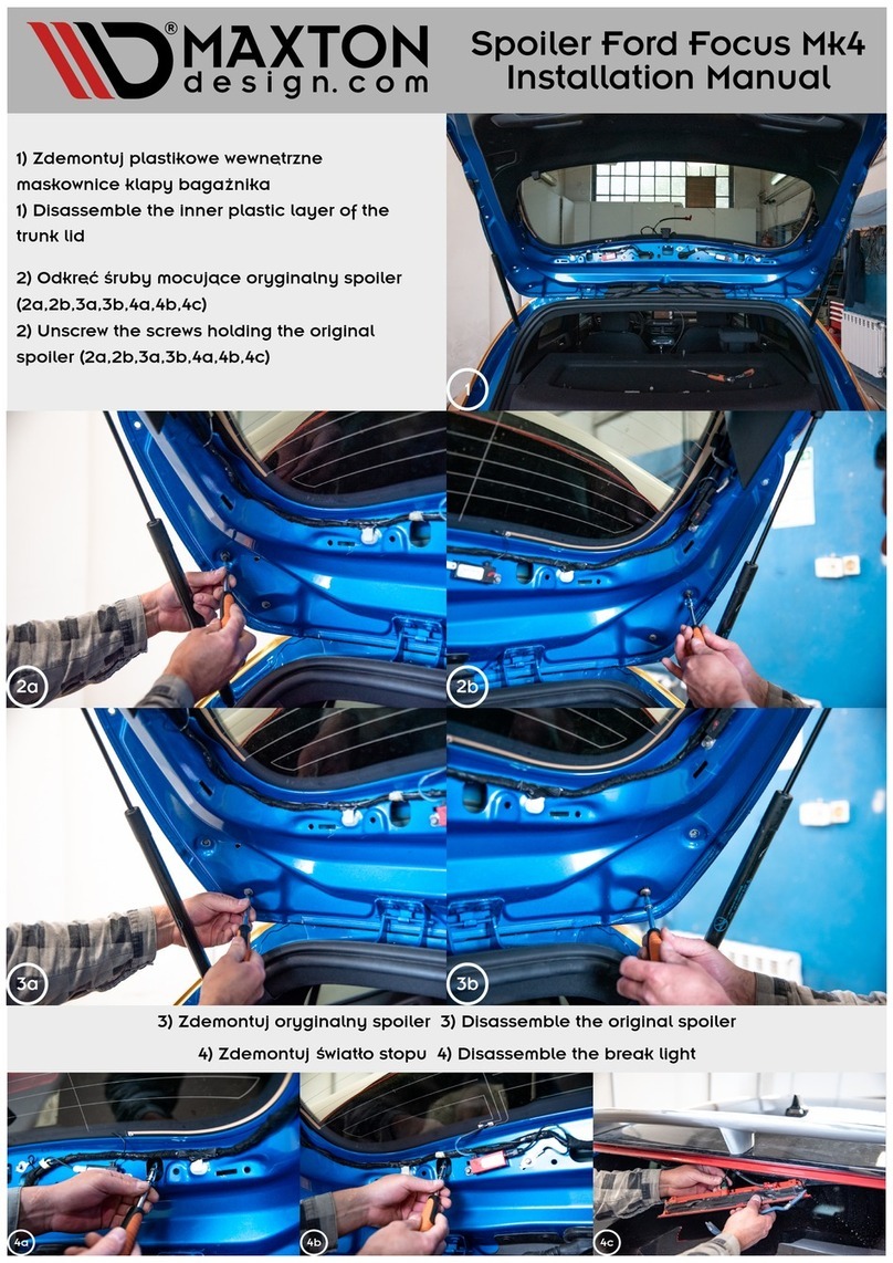 Maxton Spoiler Ford Focus Mk4 installation manual