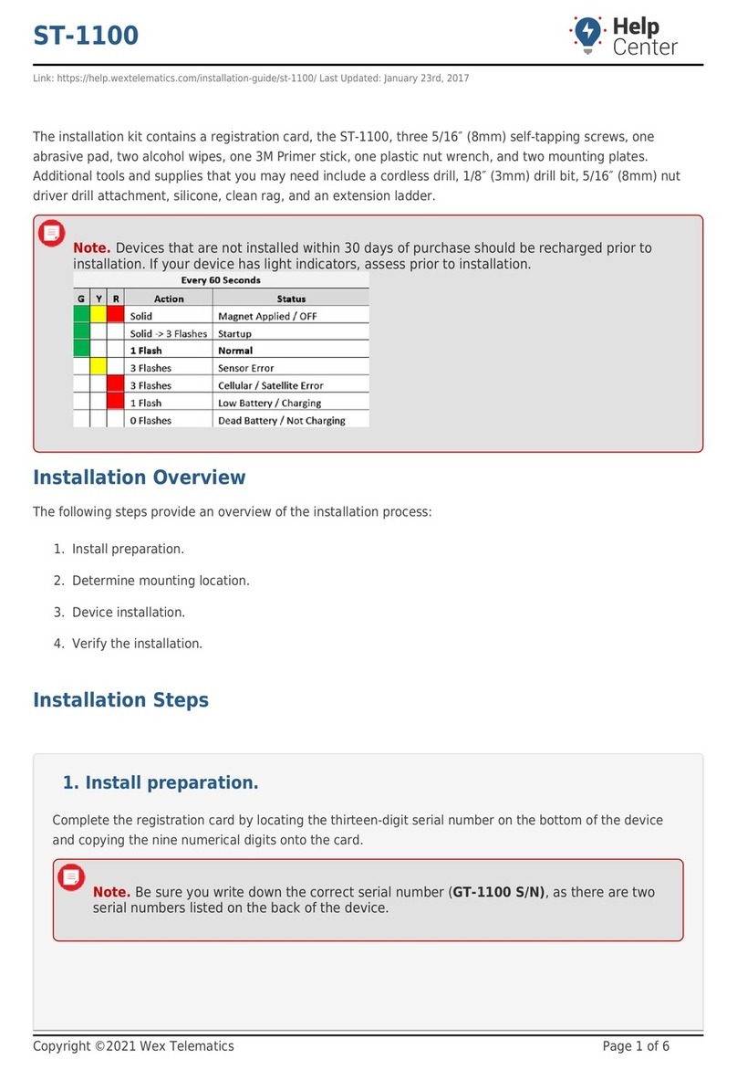 WEX ST-1100 quick start guide