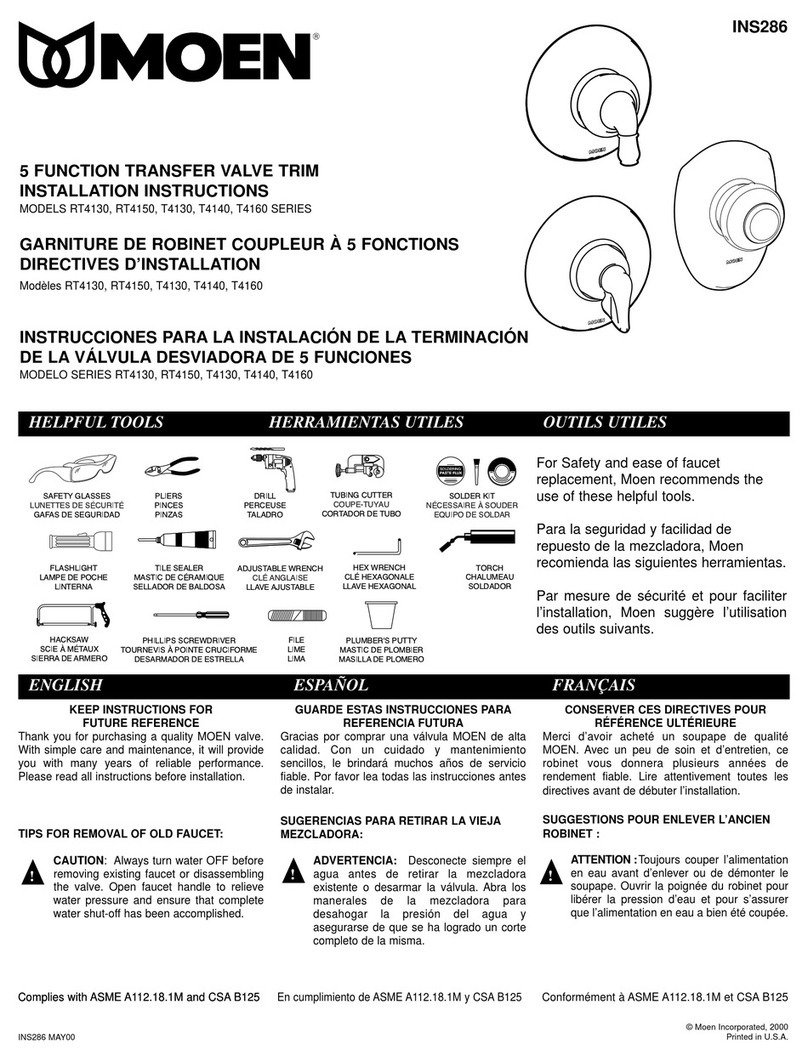 Moen RT4130 Series User manual