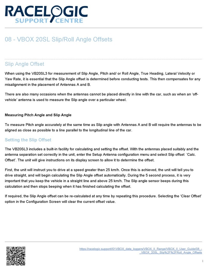 Racelogic VBOX 20SL User manual