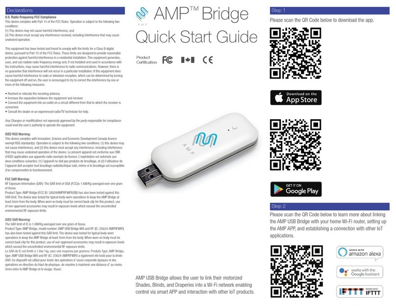 AMP USB Bridge Wifi and RF quick start guide