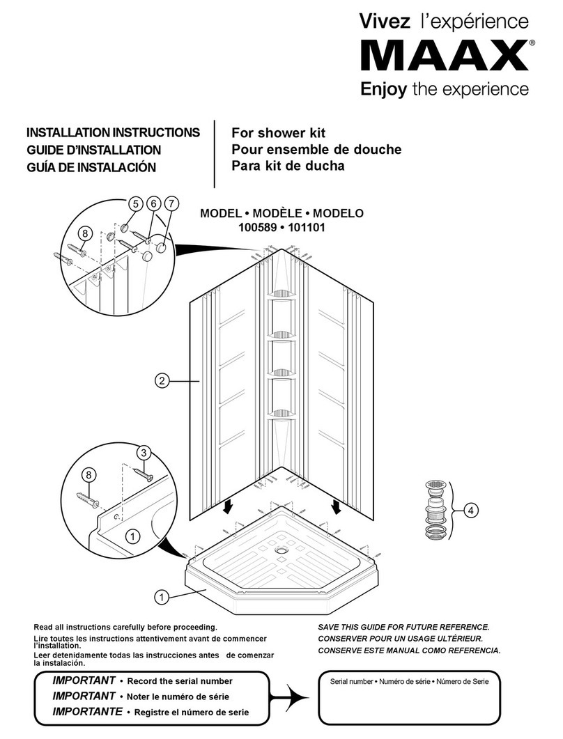 MAAX 100589 User manual