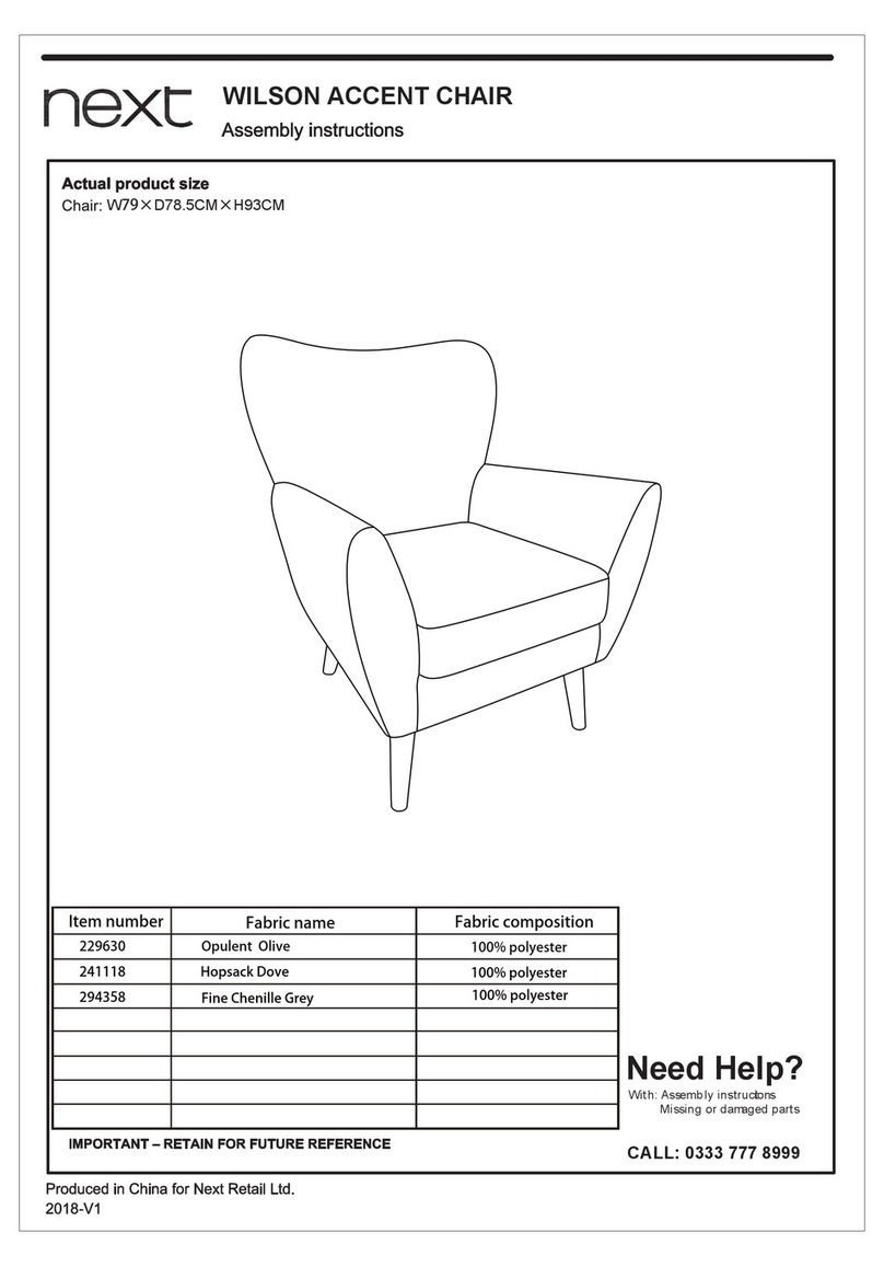 Next WILSON ACCENT CHAIR 229630 User manual Next WILSON ACCENT CHAIR 229630 User manual