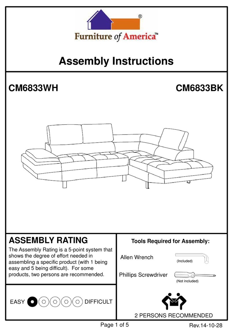 Furniture of America CM6833WH Assembly instructions