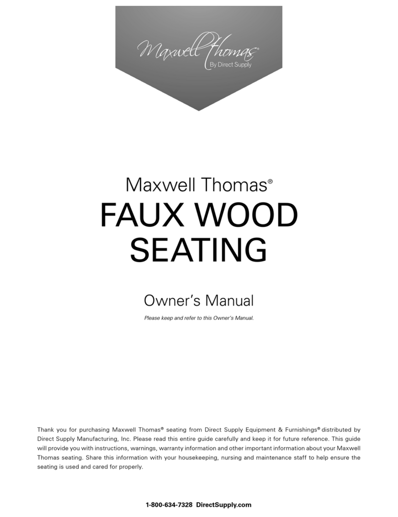 Direct Supply Maxwell Thomas FAUX WOOD SEATING owner's manual Direct Supply Maxwell Thomas FAUX WOOD SEATING owner's manual