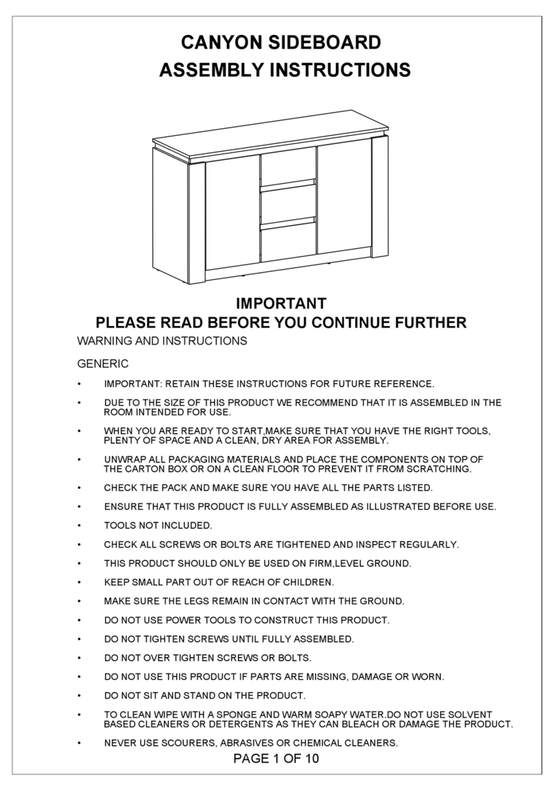 GWF CANYON SIDEBOARD Assembly instructions