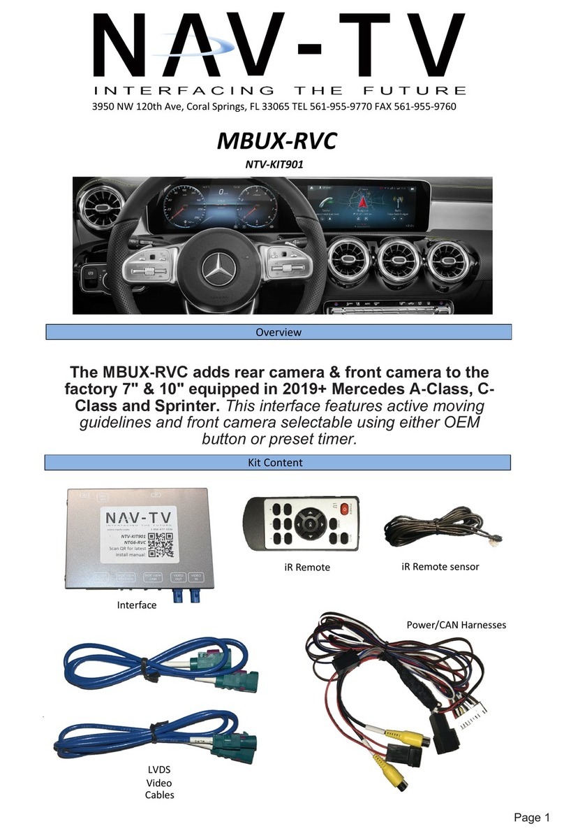 Nav TV MBUX-RVC User manual Nav TV MBUX-RVC User manual