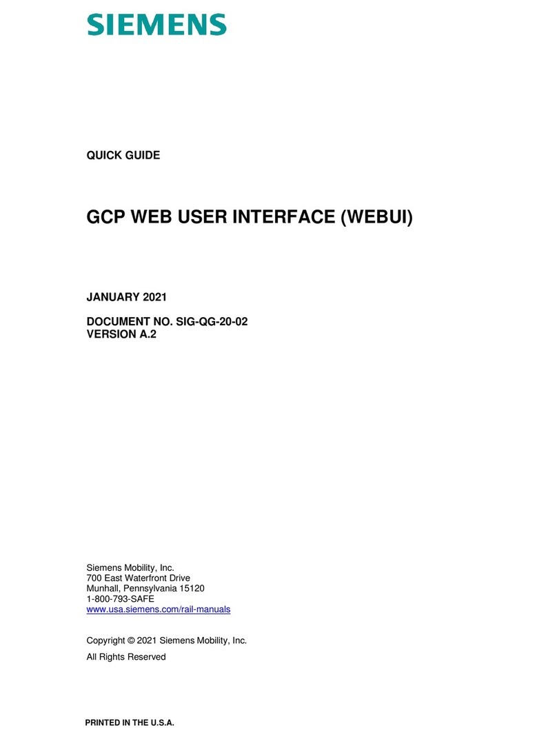 Siemens WEBUI User manual