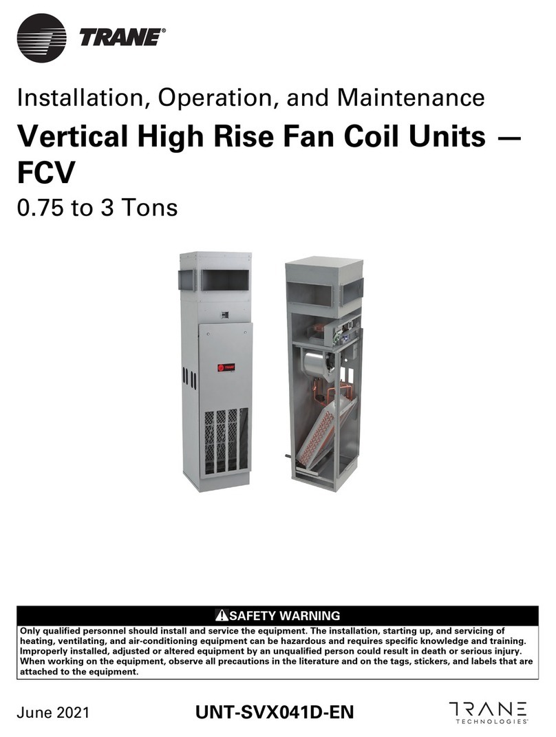 Trane FCV Installation and operating instructions