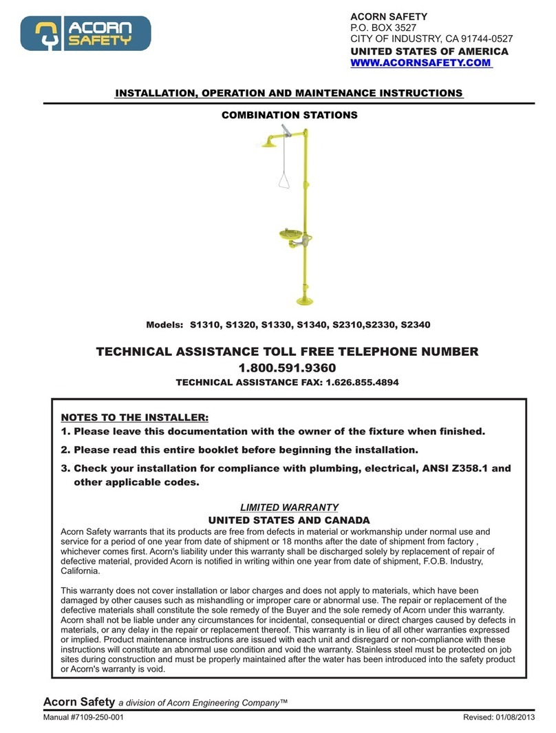 Acorn Safety S1310 Installation, operation and maintenance instructions Acorn Safety S1310 Installation, operation and maintenance instructions
