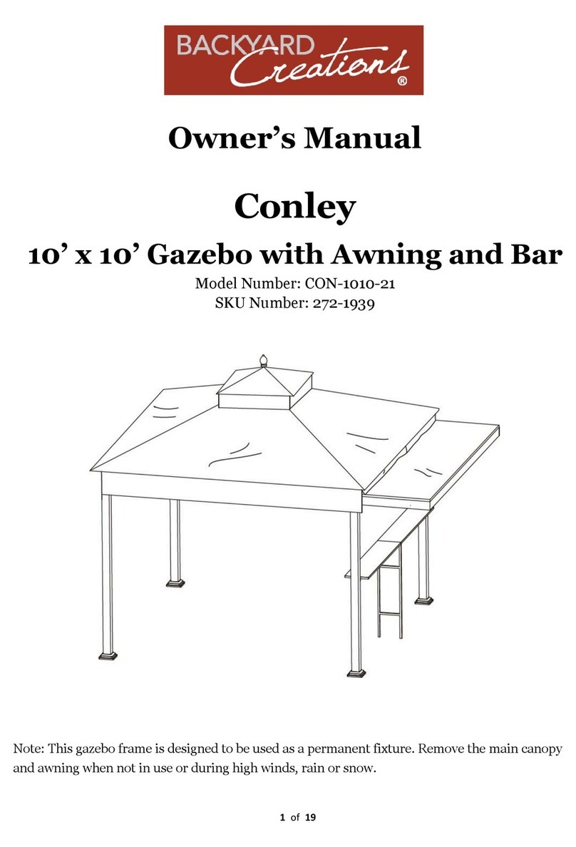 Backyard Creations Conley owner's manual