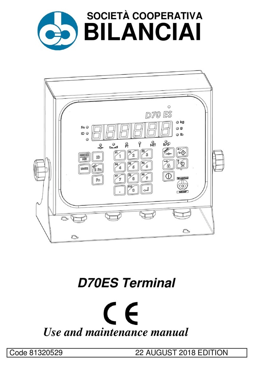 Bilanciai D70ES Use and maintenance manual Bilanciai D70ES Use and maintenance manual