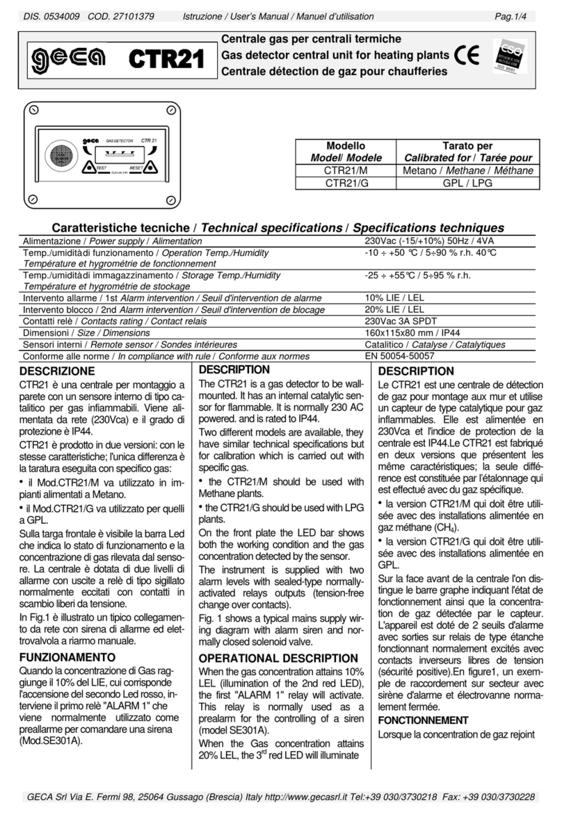 Geca CTR21/M user manual