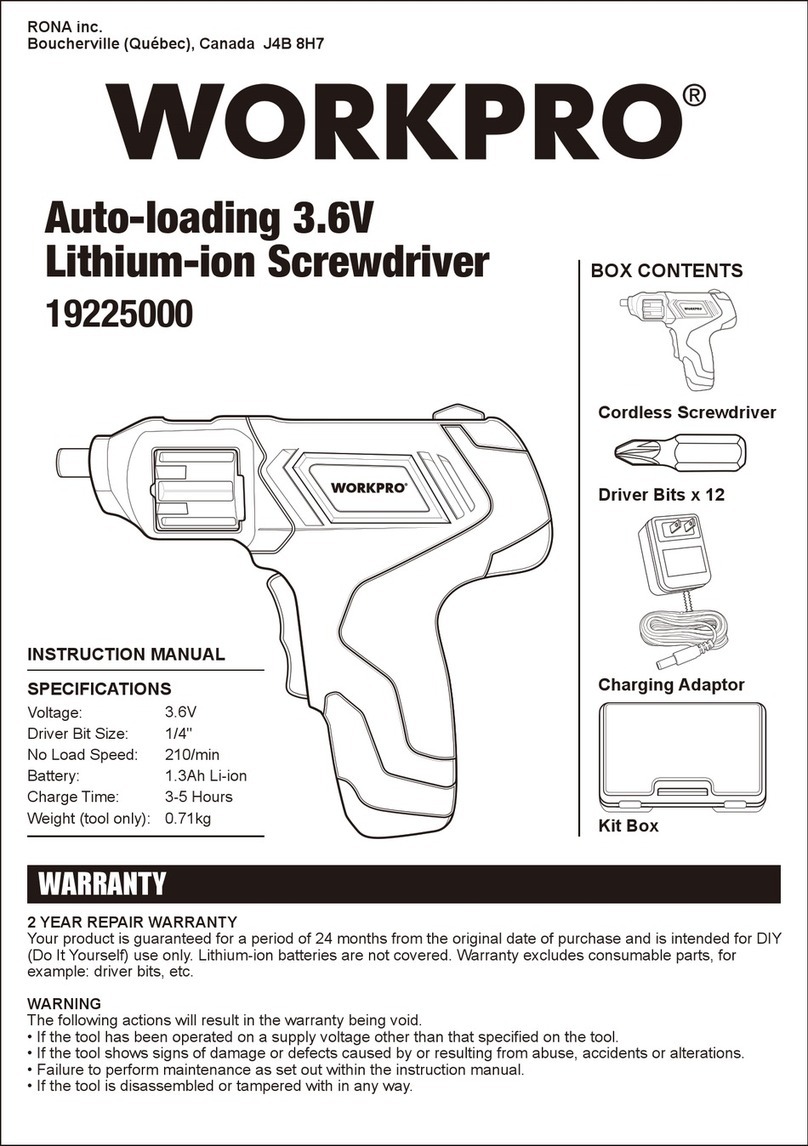 WorkPro 19225000 instruction manual