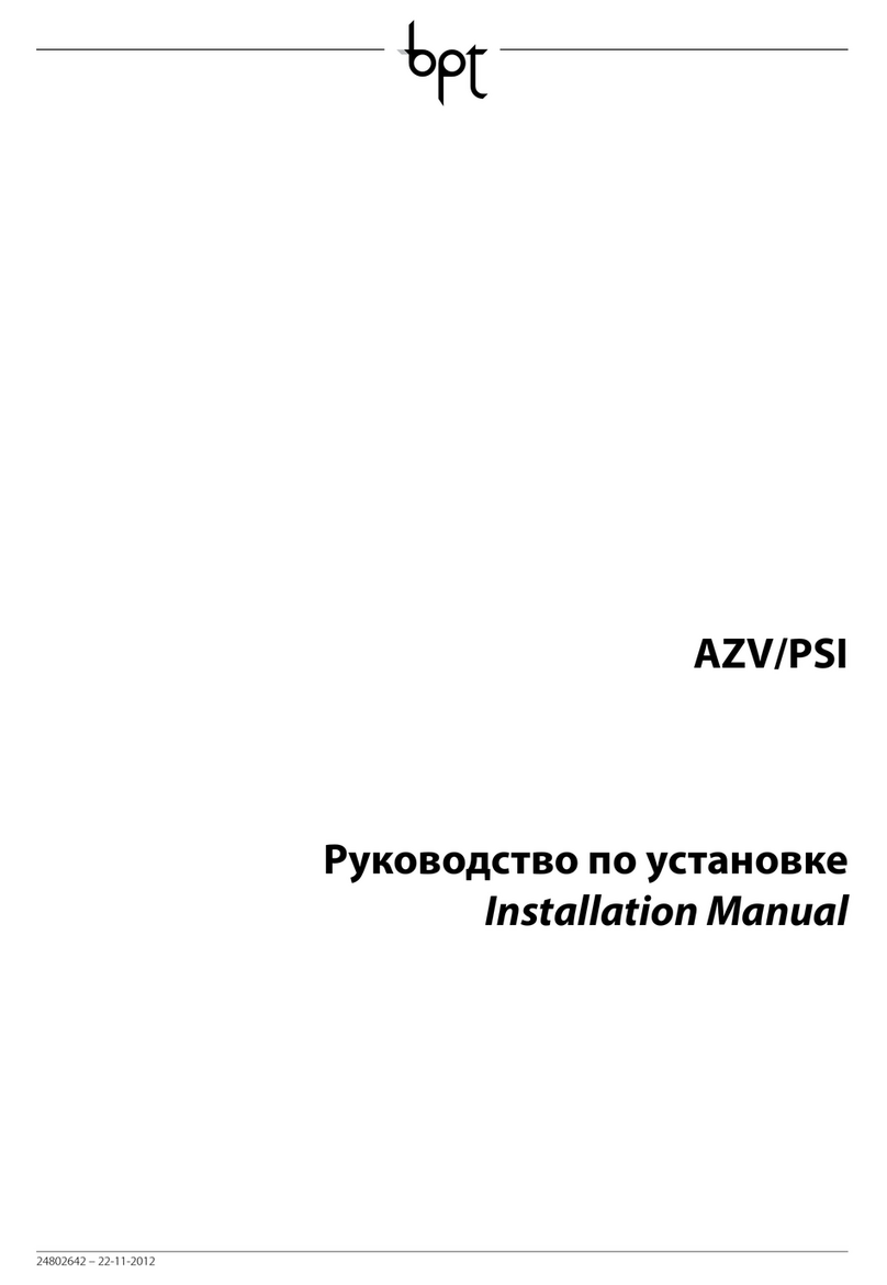 Bpt AZV/PSI installation manual