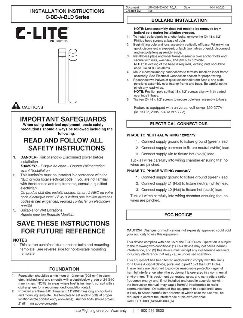 LED Lighting C-LITE C-BD-A-BLD Series User manual
