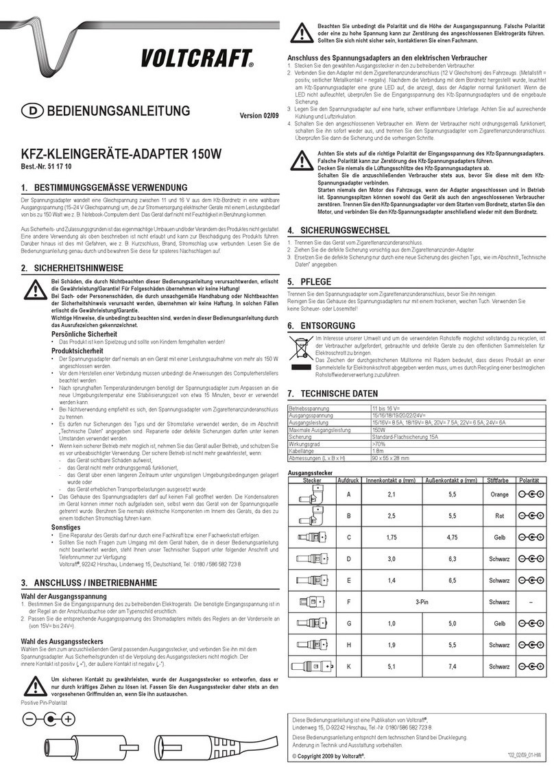 VOLTCRAFT 51 17 10 operating instructions
