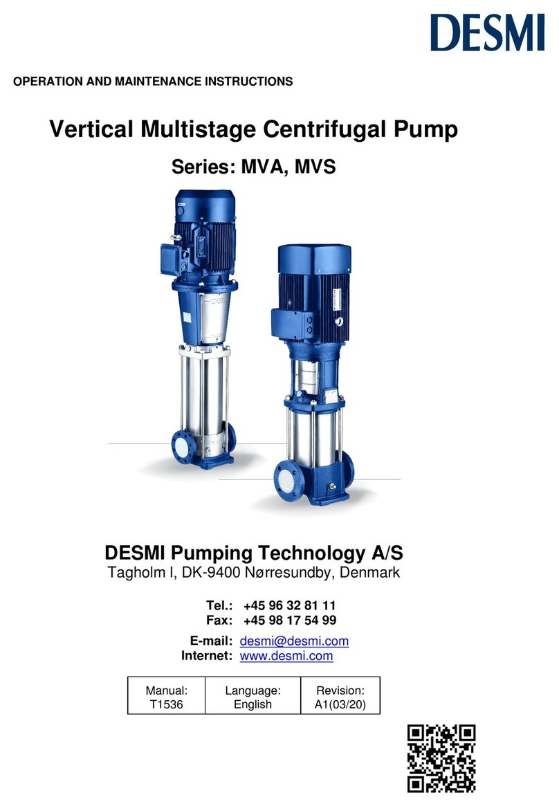 Desmi MVA Series Operation and maintenance instructions