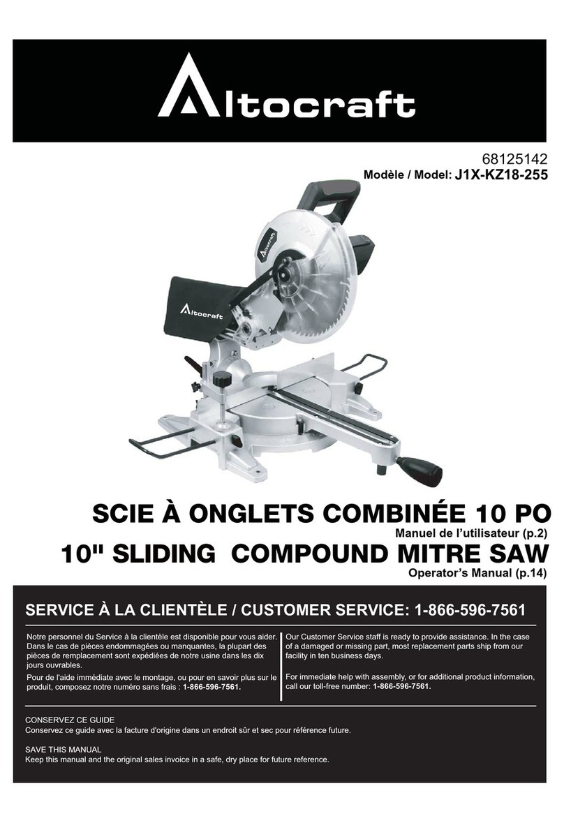 Altocraft J1X-KZ18-255 Operator's manual