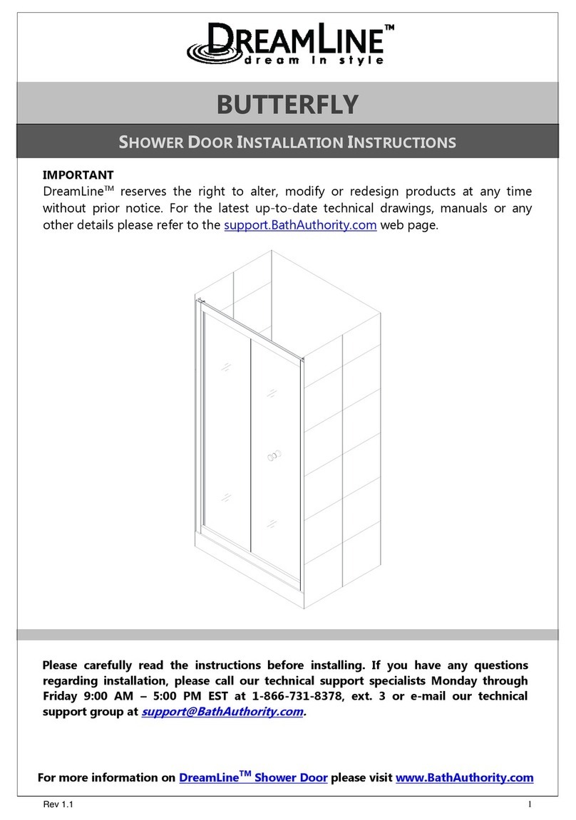 Dreamline BUTTERFLY User manual