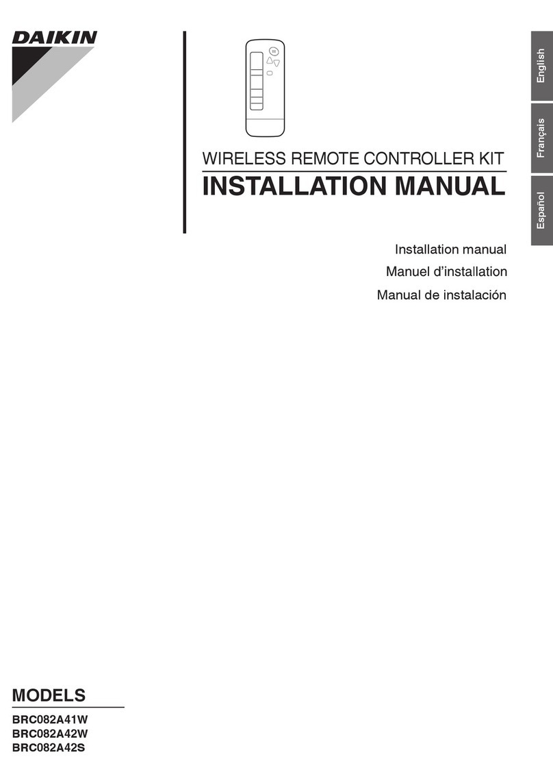 Daikin BRC082A41W installation manual