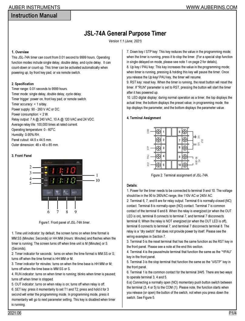 Auber Instruments JSL-74A instruction manual