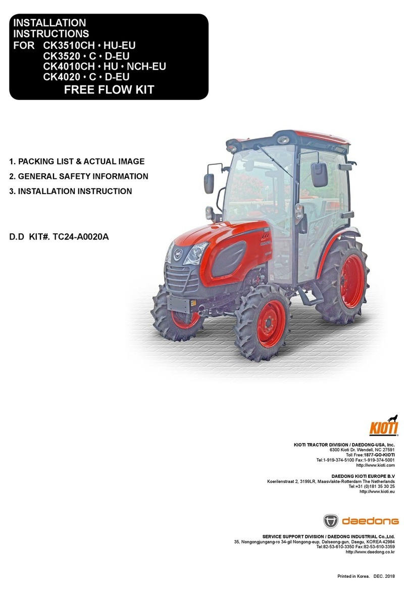 Kioti CK3510CH HU-EU installation instructions Kioti CK3510CH HU-EU installation instructions