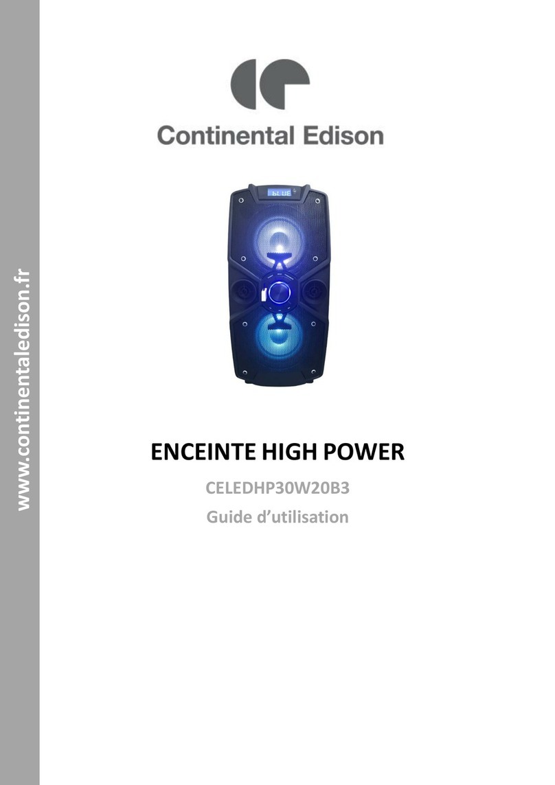 CONTINENTAL EDISON Enceinte HC-605M manual