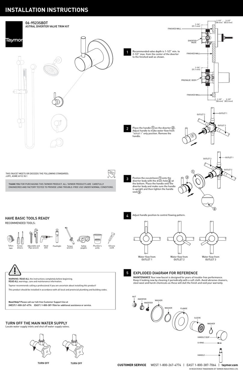 Taymor 06-9523SBDT User manual