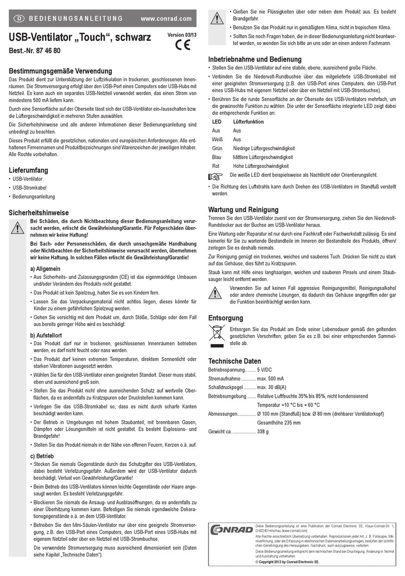 Conrad Touch operating instructions