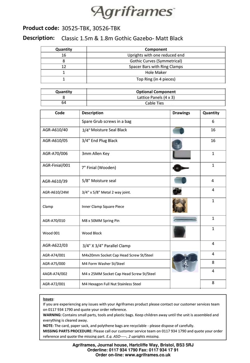 Agriframes 30525-TBK Assembly instructions