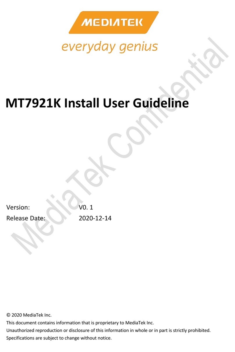 MEDIATEK MT7921K Install & user's guide