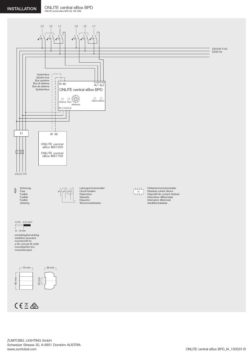 Zumtobel ONLITE central installation instructions