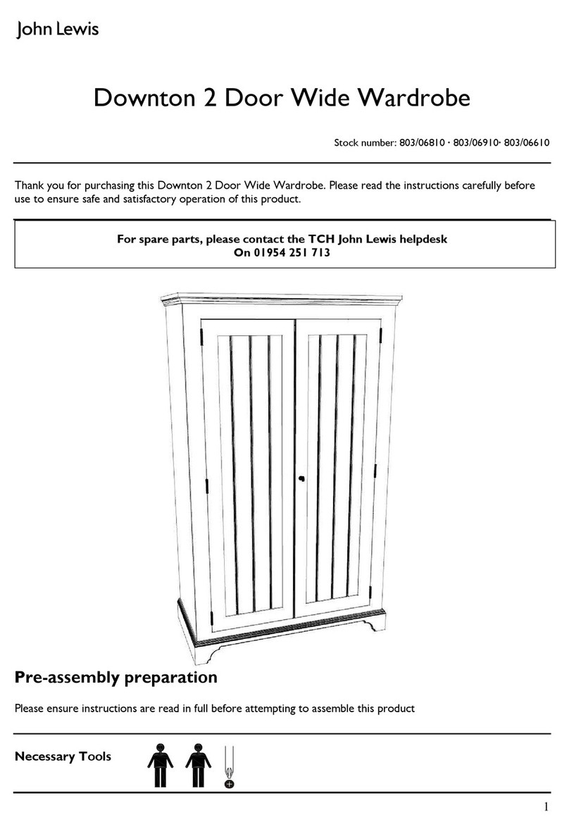 John Lewis Downton 2 Door Wide Wardrobe User manual John Lewis Downton 2 Door Wide Wardrobe User manual