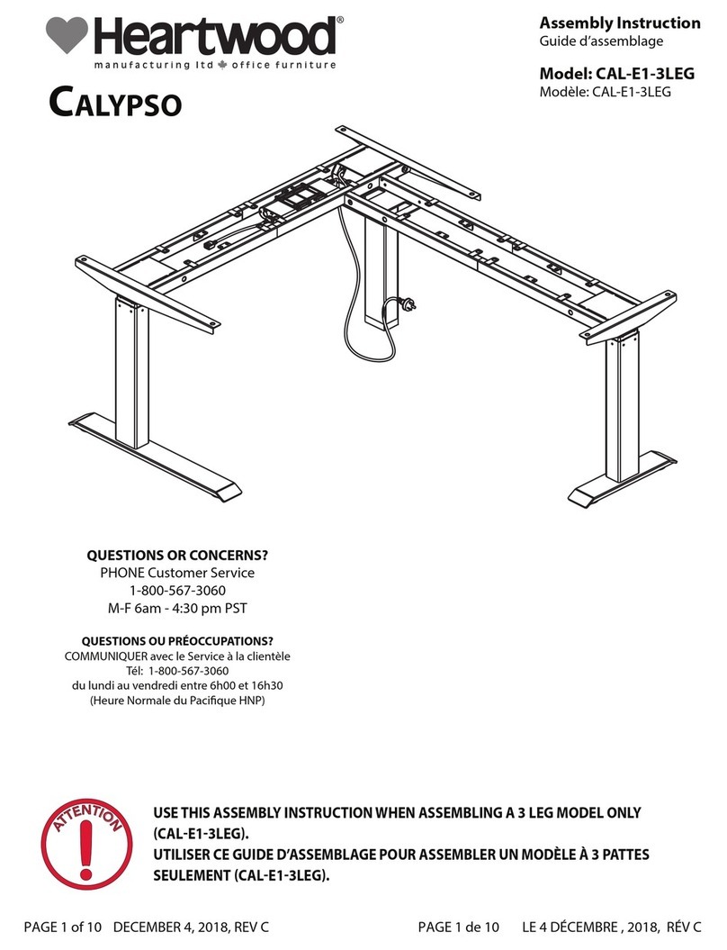Heartwood CALYPSO CAL-E1-3LEG manual Heartwood CALYPSO CAL-E1-3LEG manual