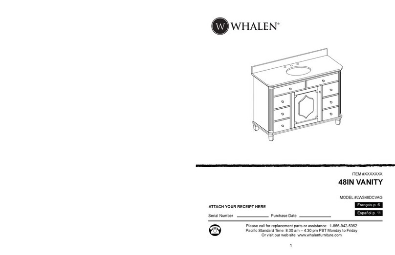 Whalen 48IN VANITY User manual Whalen 48IN VANITY User manual