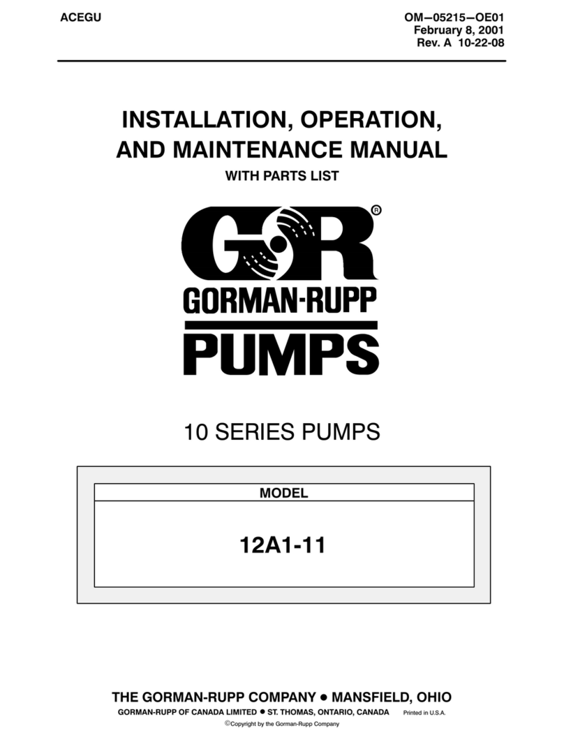 Gormann-Rupp Pumps 10 Series Installation, operation and maintenance manual