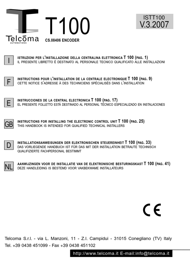 Telcoma Automations T100 Instruction Manual
