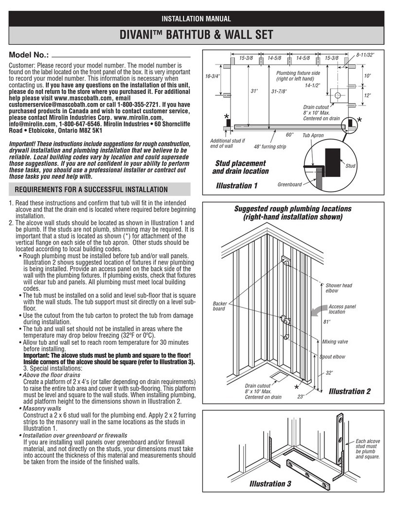 MASCO Bath DIVANI installation manual