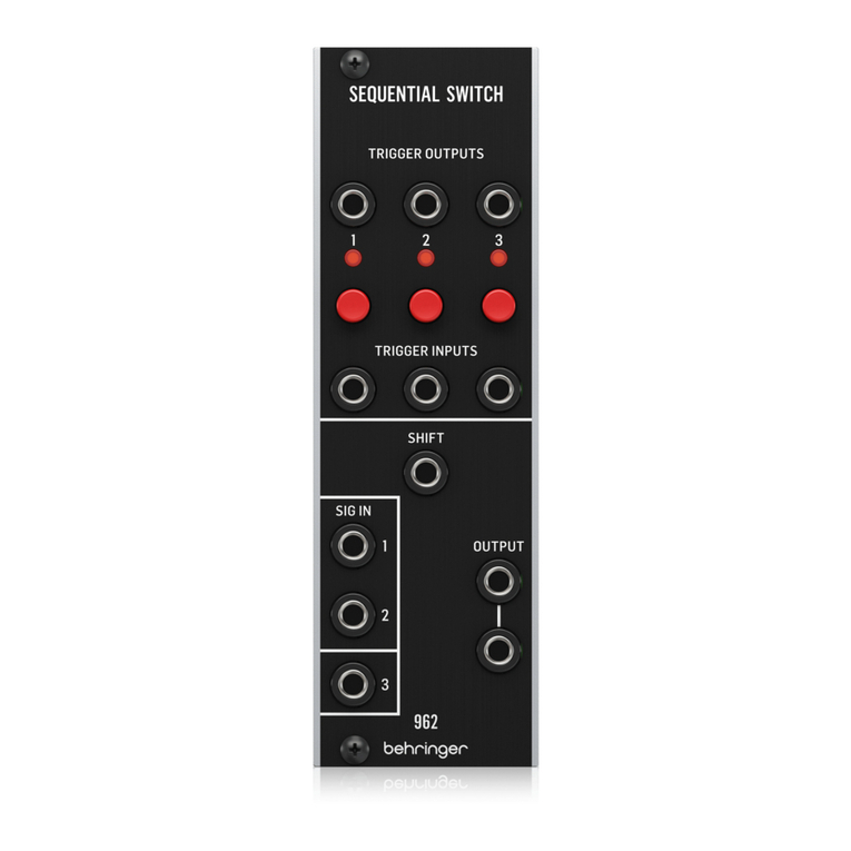 Behringer 962 quick start guide