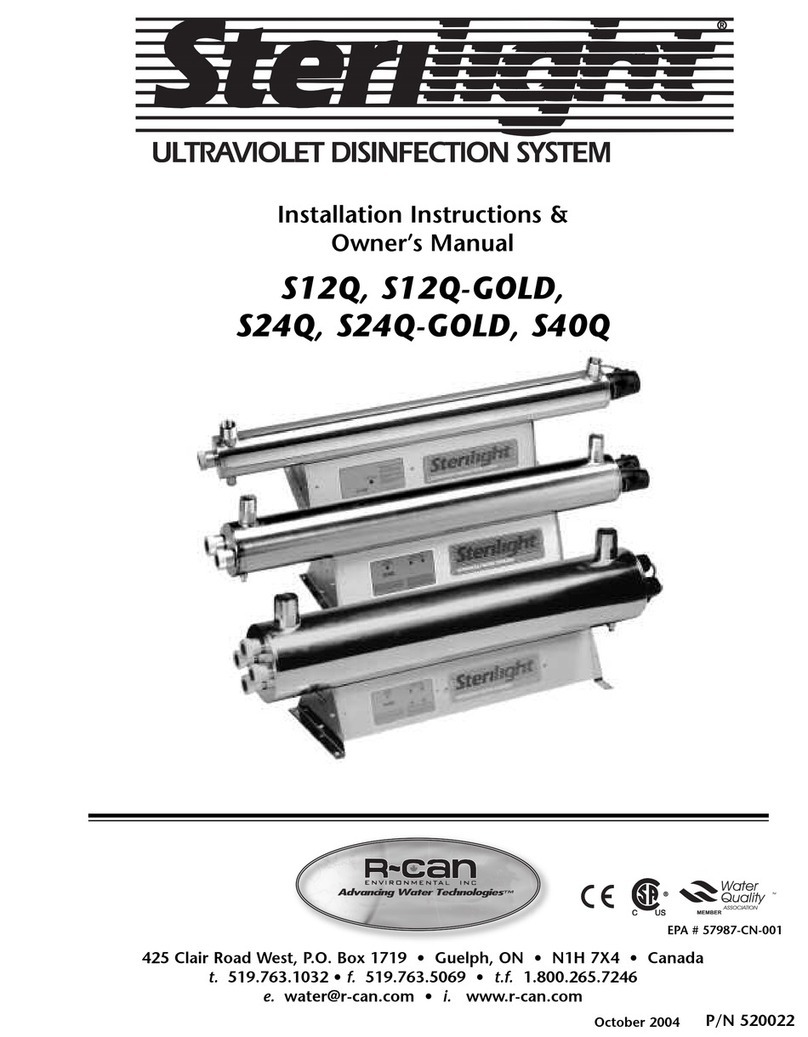 R-Can Sterilight S12Q Service manual