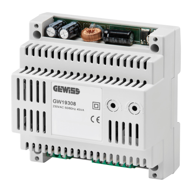 Gewiss Chorus GW19308 User manual Gewiss Chorus GW19308 User manual