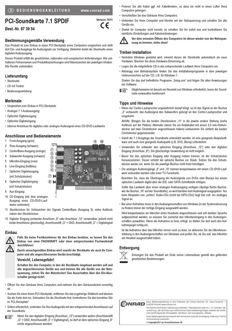 Conrad 87 39 54 operating instructions