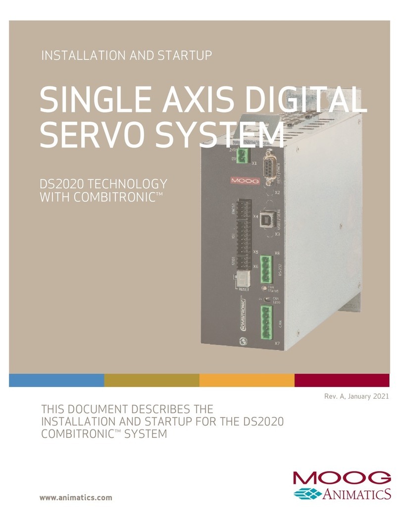 MOOG ANIMATICS Combitronic DS2020 Installation and start-up manual