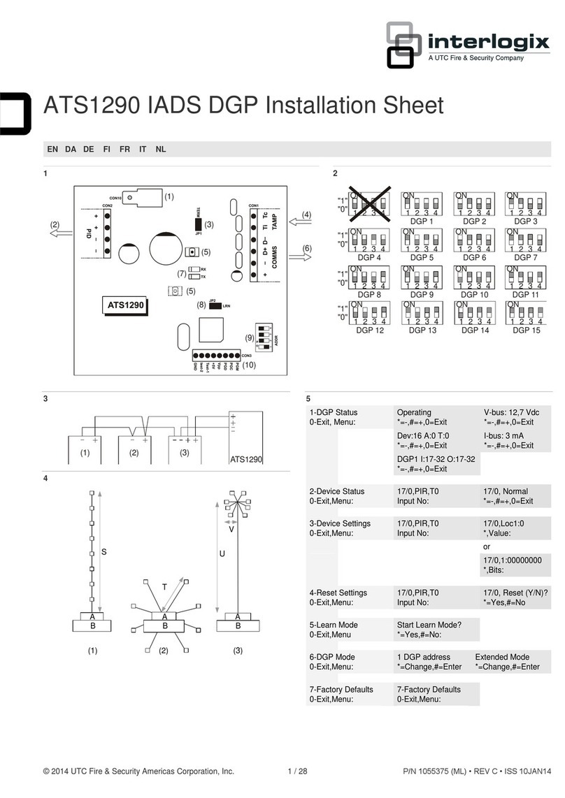 Interlogix ATS1290 Assembly instructions