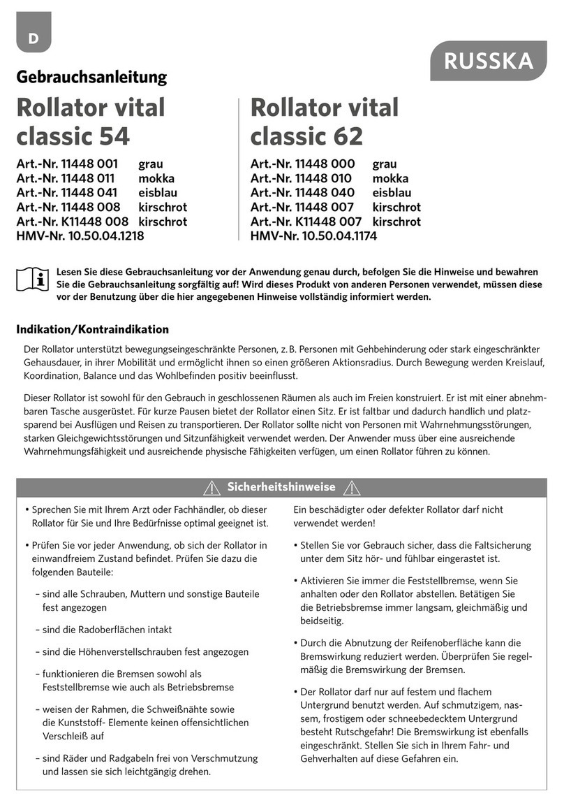Russka Vital Classic 54 User instructions